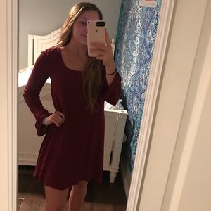 Maroon colored dress